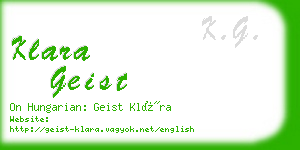 klara geist business card